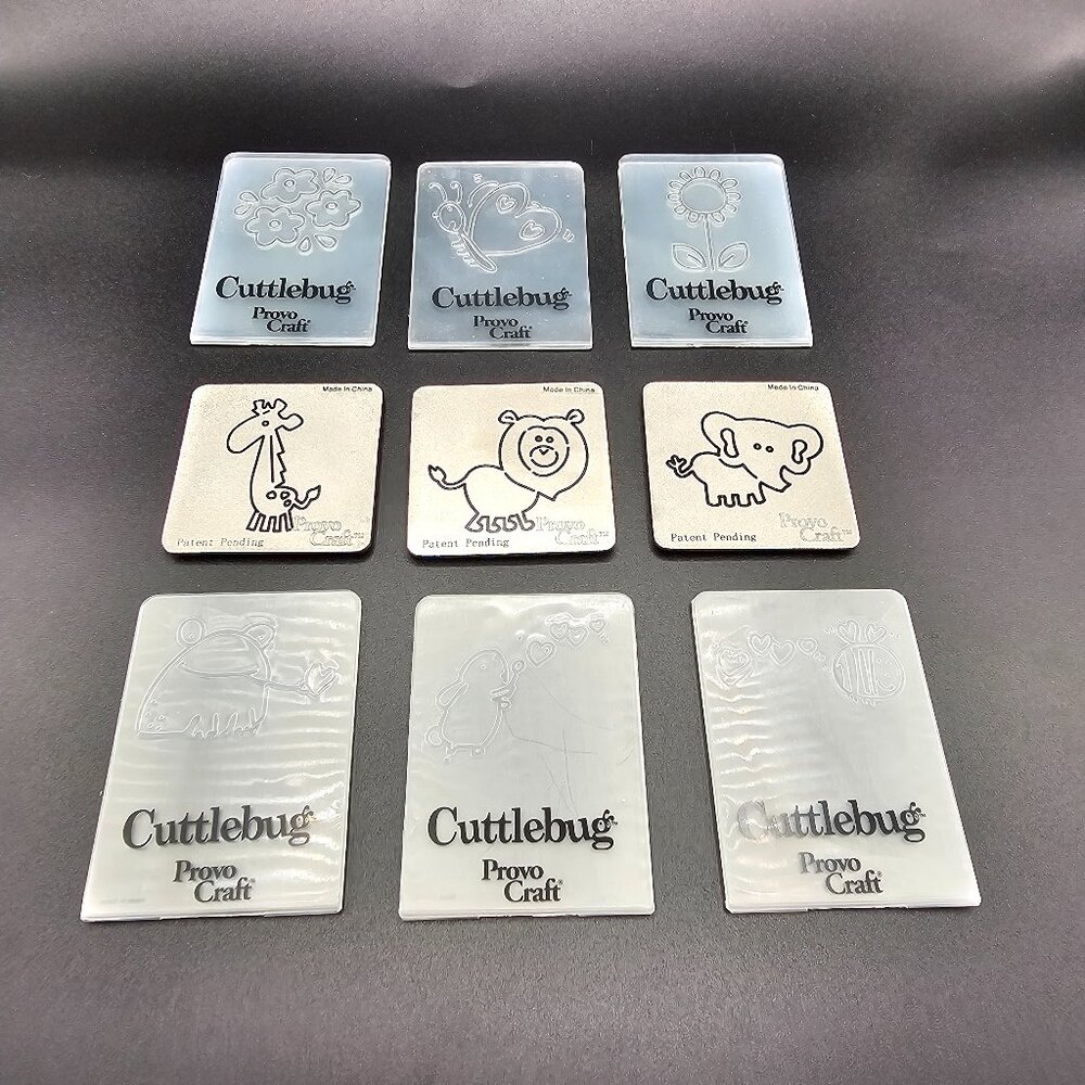 Cuttlebug 6 Embossing Folders And Cut and 3 Emboss Dies